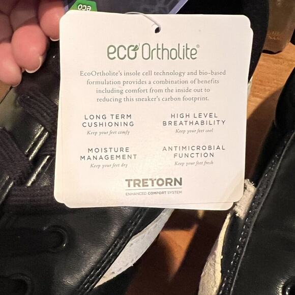 NEW Tretorn Womens Sneakers Size 10 Black Elite Plus NIB Ortholite Comfort - Picture 11 of 12